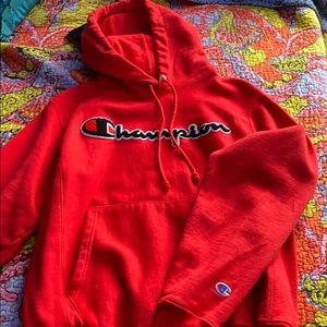 Red Champion Hoodie